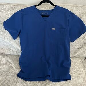 Figs Mens Scrub Top Chisec - Royal Blue